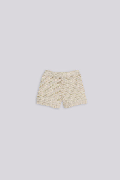 Baby Girl Ecru Shorts