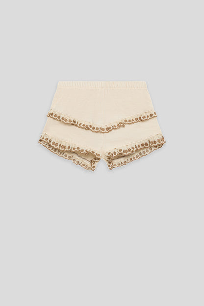 Baby Girl Ecru Shorts