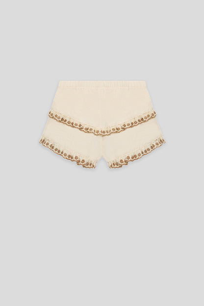 Baby Girl Ecru Shorts