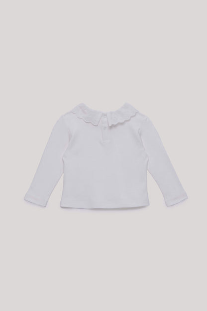 Baby Girl Ecru T-Shirt - BgStore