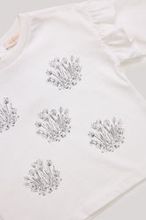 Baby Girl Ecru T-Shirt - BgStore
