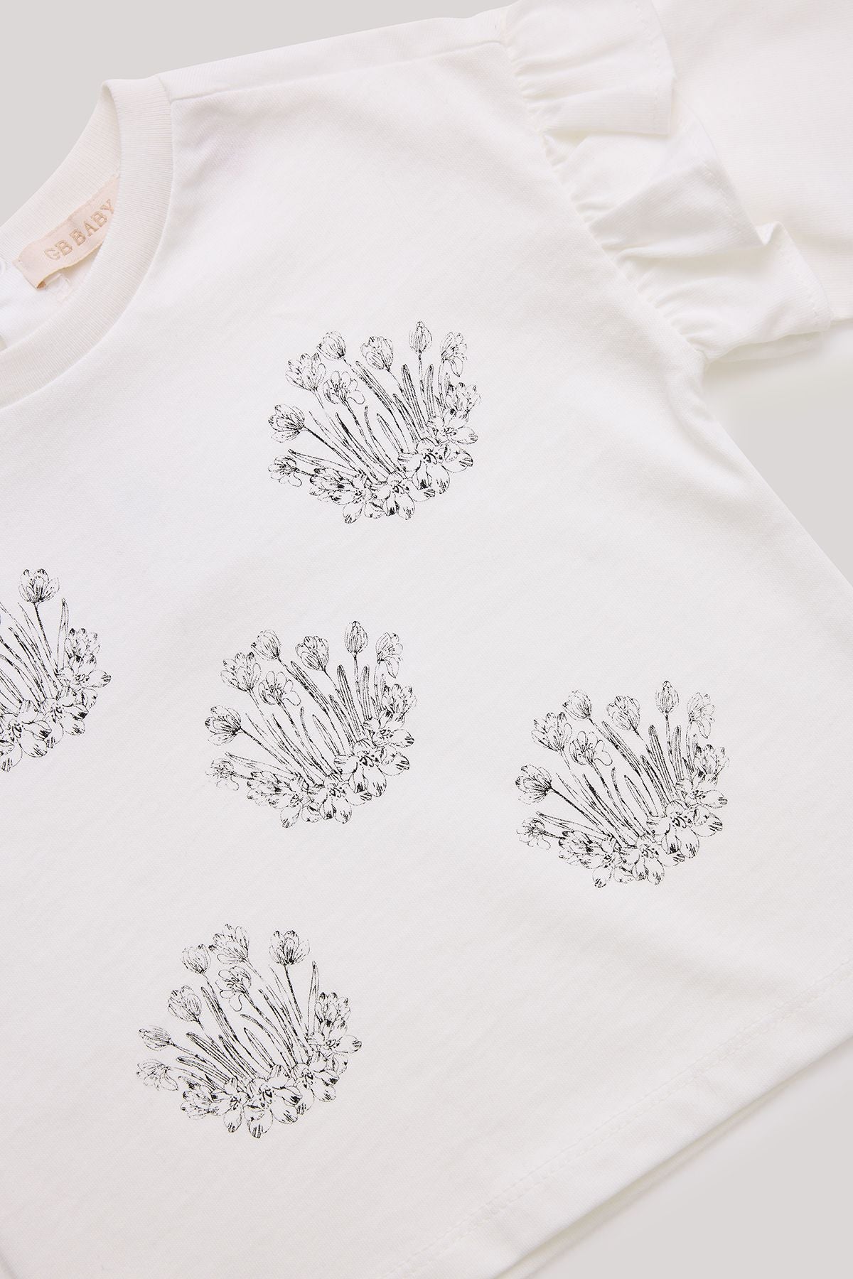 Baby Girl Ecru T-Shirt - BgStore