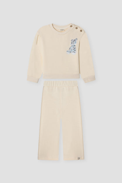 Baby Girl Ecru Tracksuit
