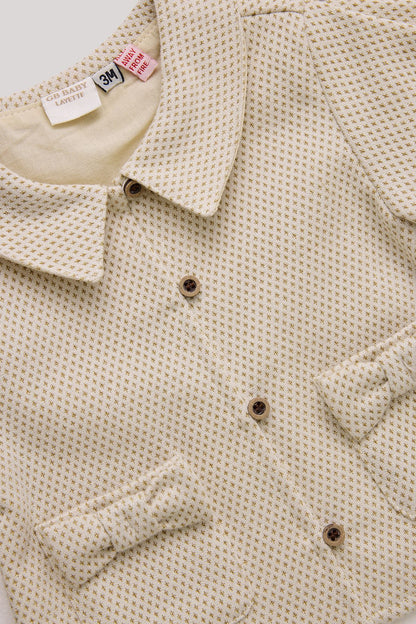 Baby Girl Ecru Tracksuit Top - BgStore