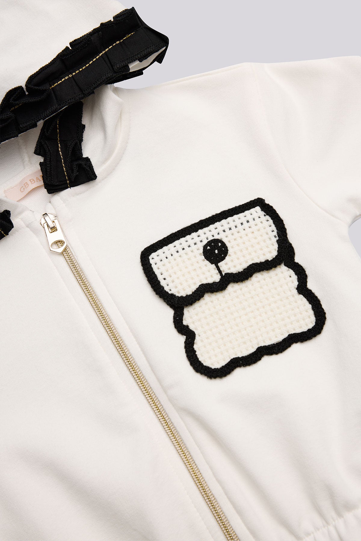Baby Girl Ecru Tracksuit Top