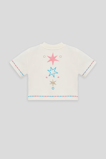Baby Girl Ecru Tracksuit Top