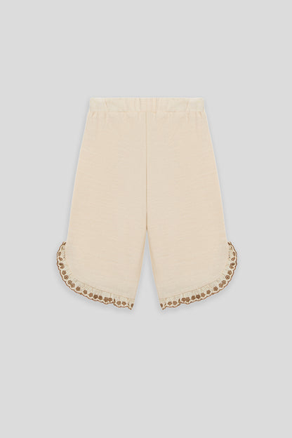 Baby Girl Ecru Trousers