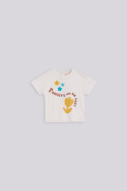 Baby Girl Ecru Tshirt