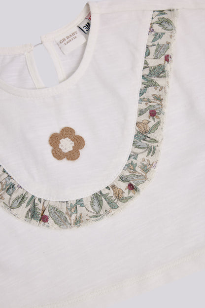 Baby Girl Ecru Tshirt