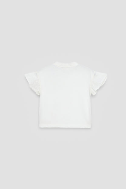 Baby Girl Ecru Tshirt