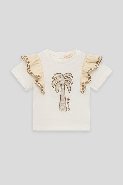 Baby Girl Ecru Tshirt