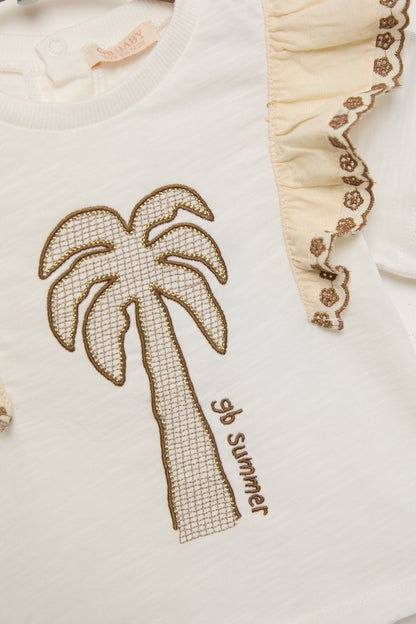 Baby Girl Ecru Tshirt