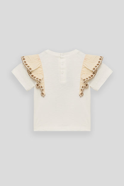 Baby Girl Ecru Tshirt
