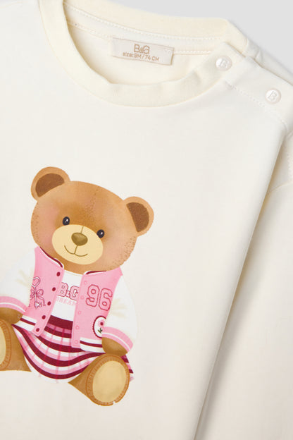 Baby Girl Ecru Tshirt