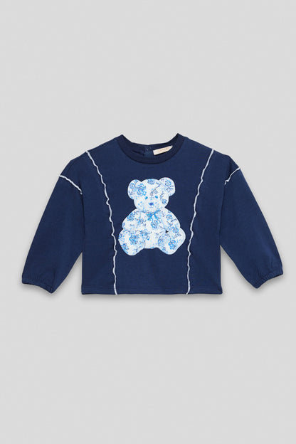 Baby Girl Navy Blue Sweatshirt