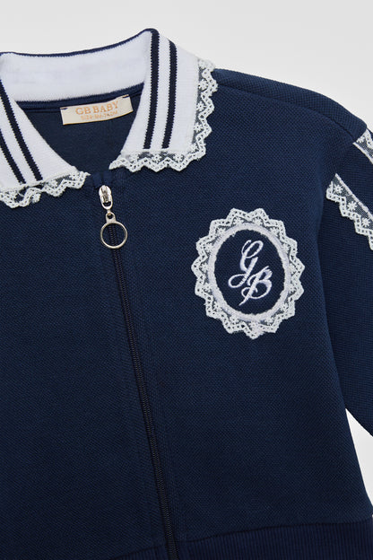 جاكيت ترنغ أزرق كحلي للرضيعات