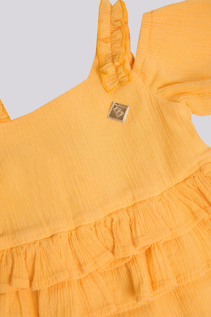 Baby Girl Orange Jumpsuit