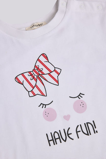 Baby Girl Patterned Shorts and T-shirt Set