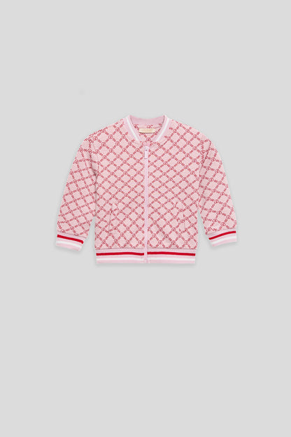 Baby Girl Patterned Tracksuit Top