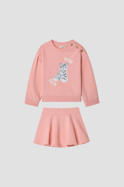 Baby Girl Pink Skirt Suit