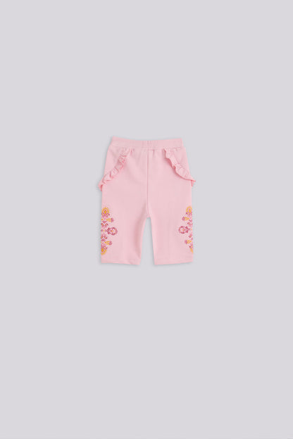 Baby Girl Pink Tracksuit Bottom