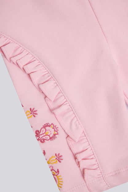Baby Girl Pink Tracksuit Bottom