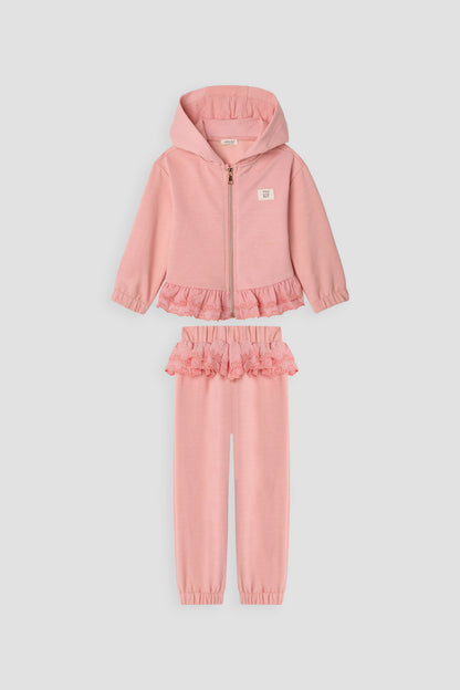 Baby Girl Pink Tracksuit Set