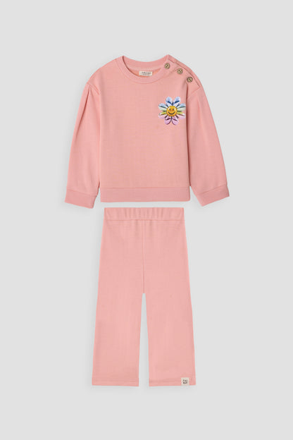 Baby Girl Pink Tracksuit Set