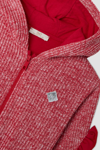 Baby Girl Red Tracksuit Top