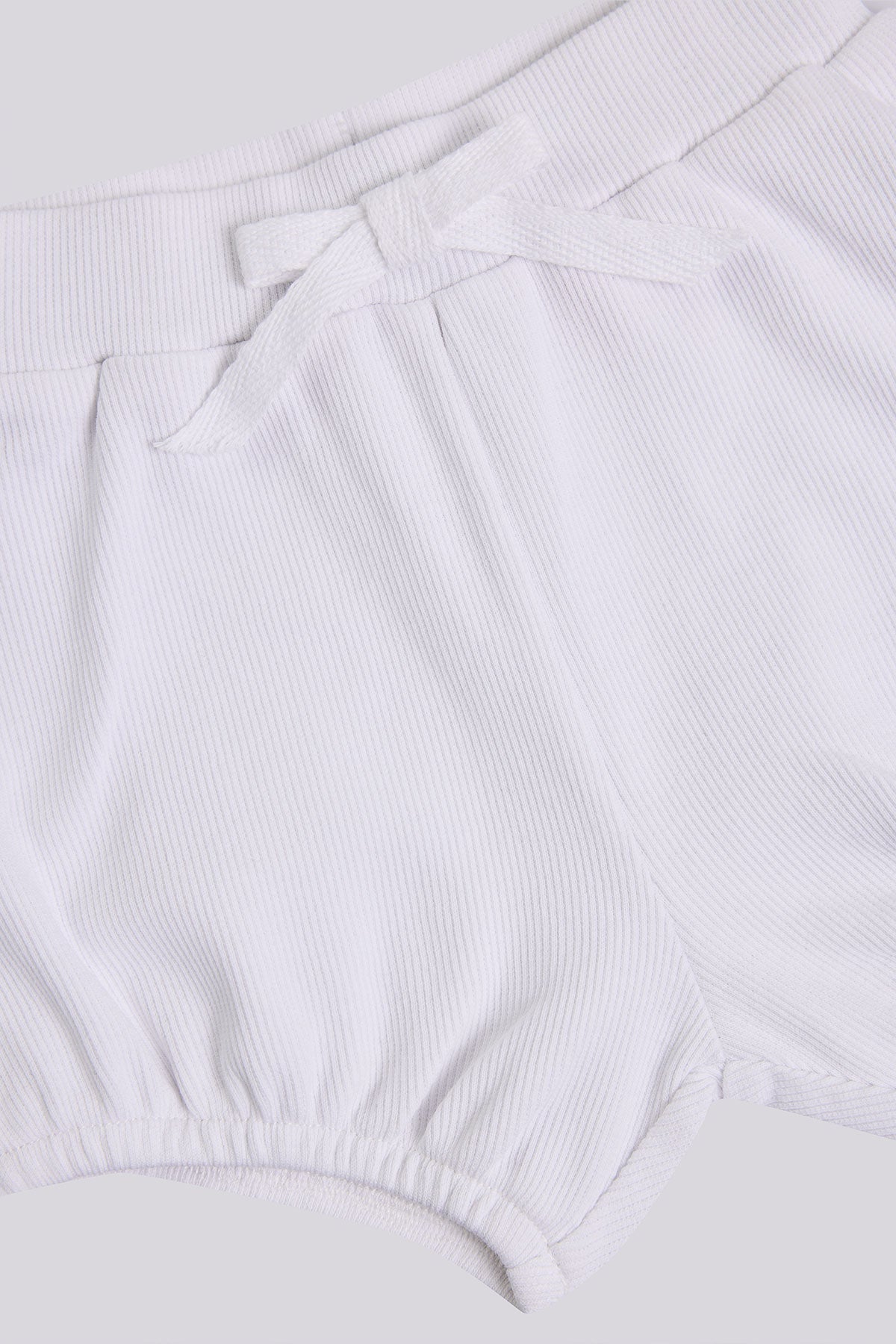 Baby Girl White Body and Shorts Set