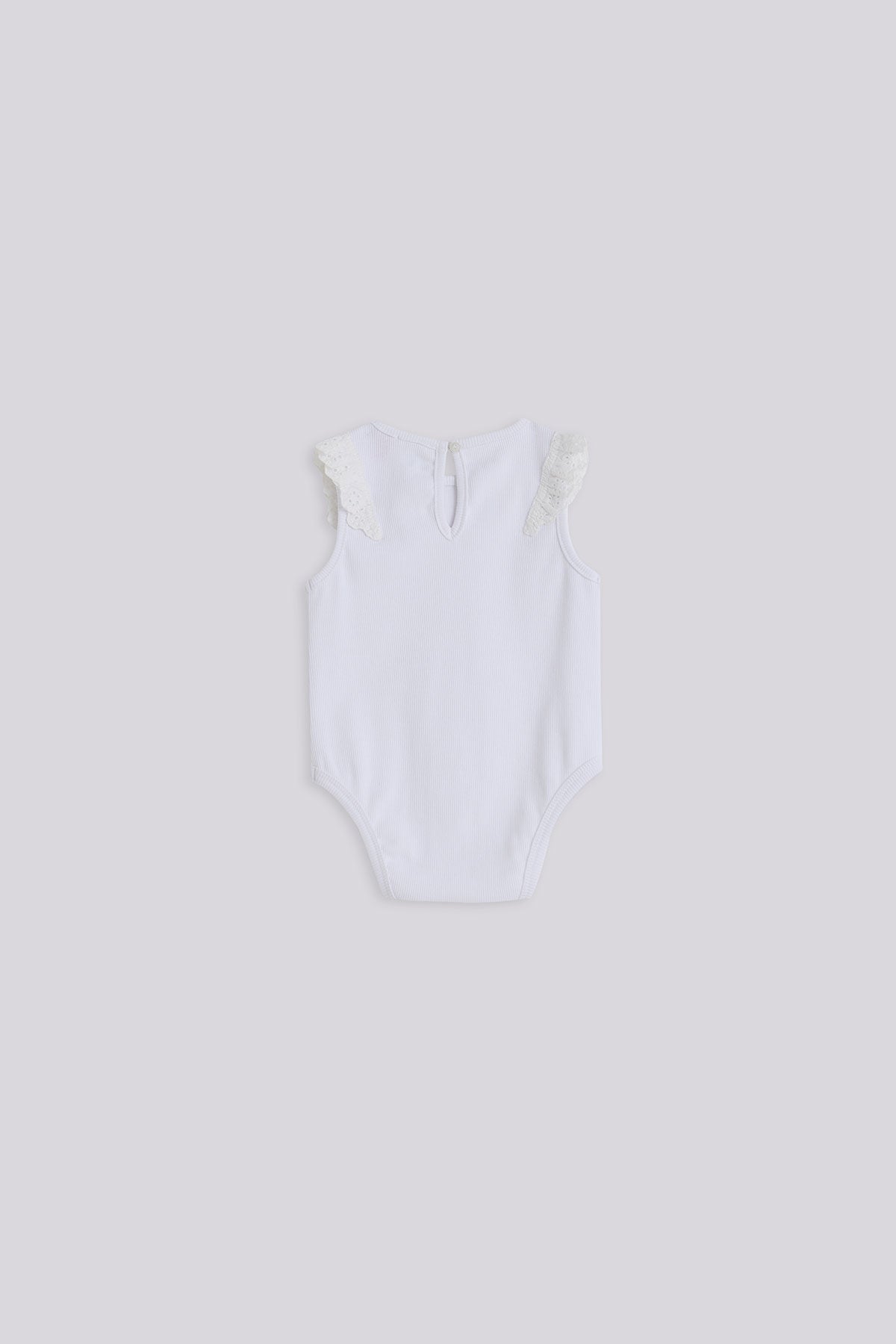 Baby Girl White Body and Shorts Set