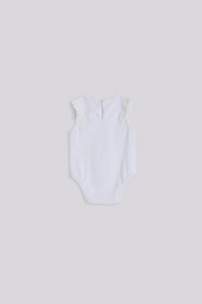 Baby Girl White Body and Shorts Set