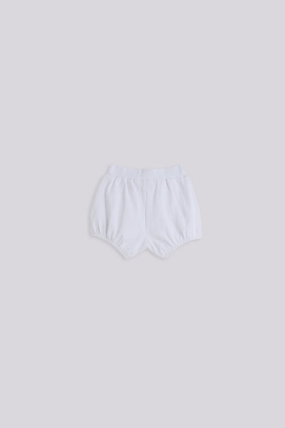 Baby Girl White Body and Shorts Set