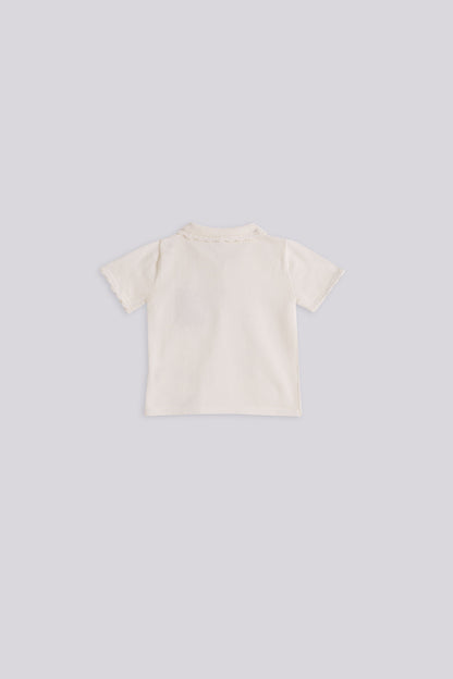 Baby Girl White Shorts Set
