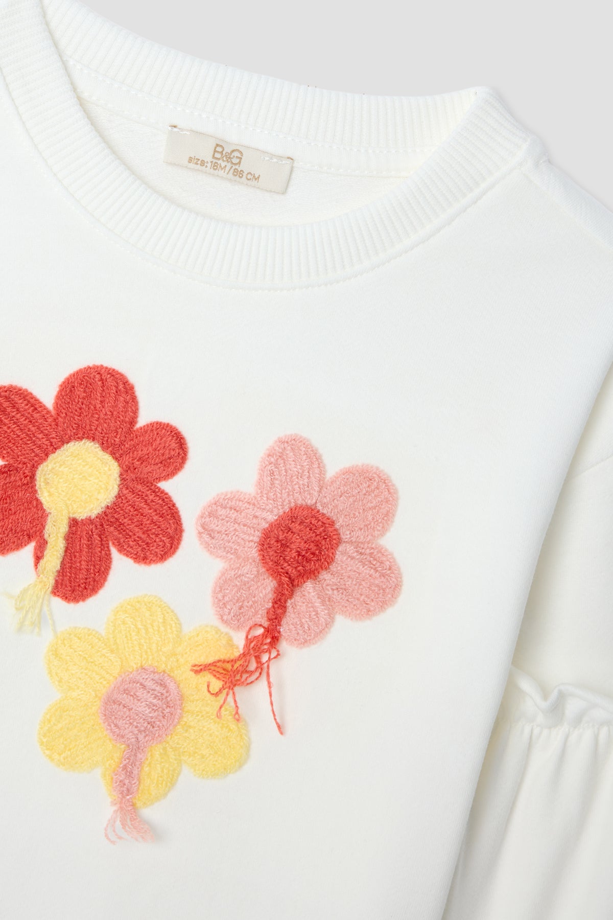 Baby Girl White Sweatshirt