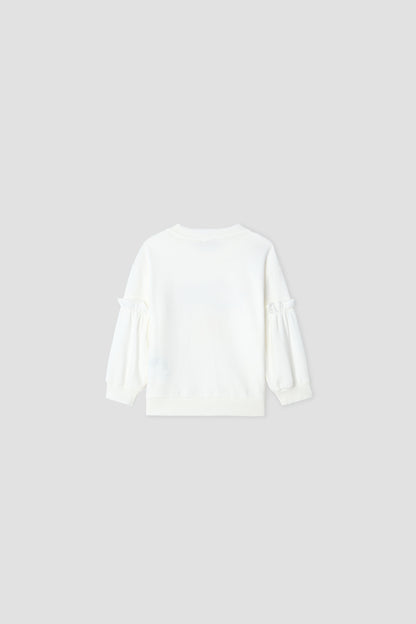 Baby Girl White Sweatshirt
