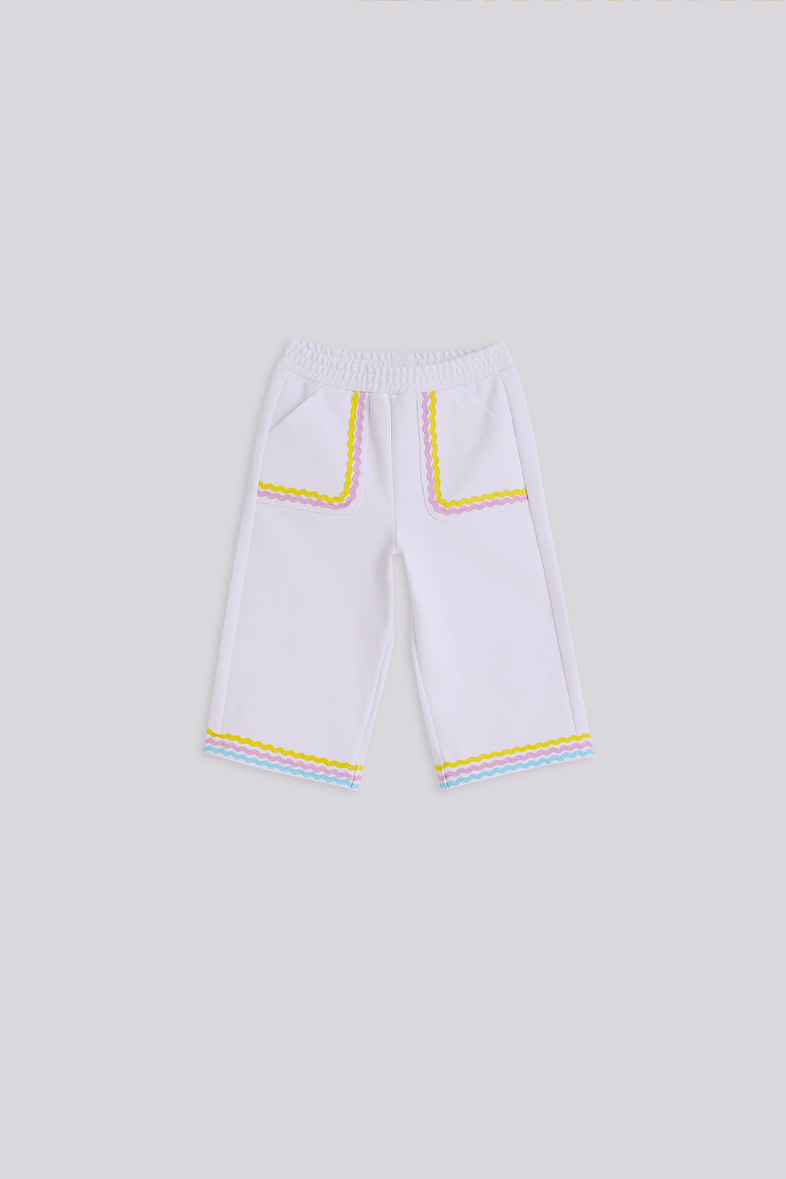 Baby Girl White Tracksuit Bottom