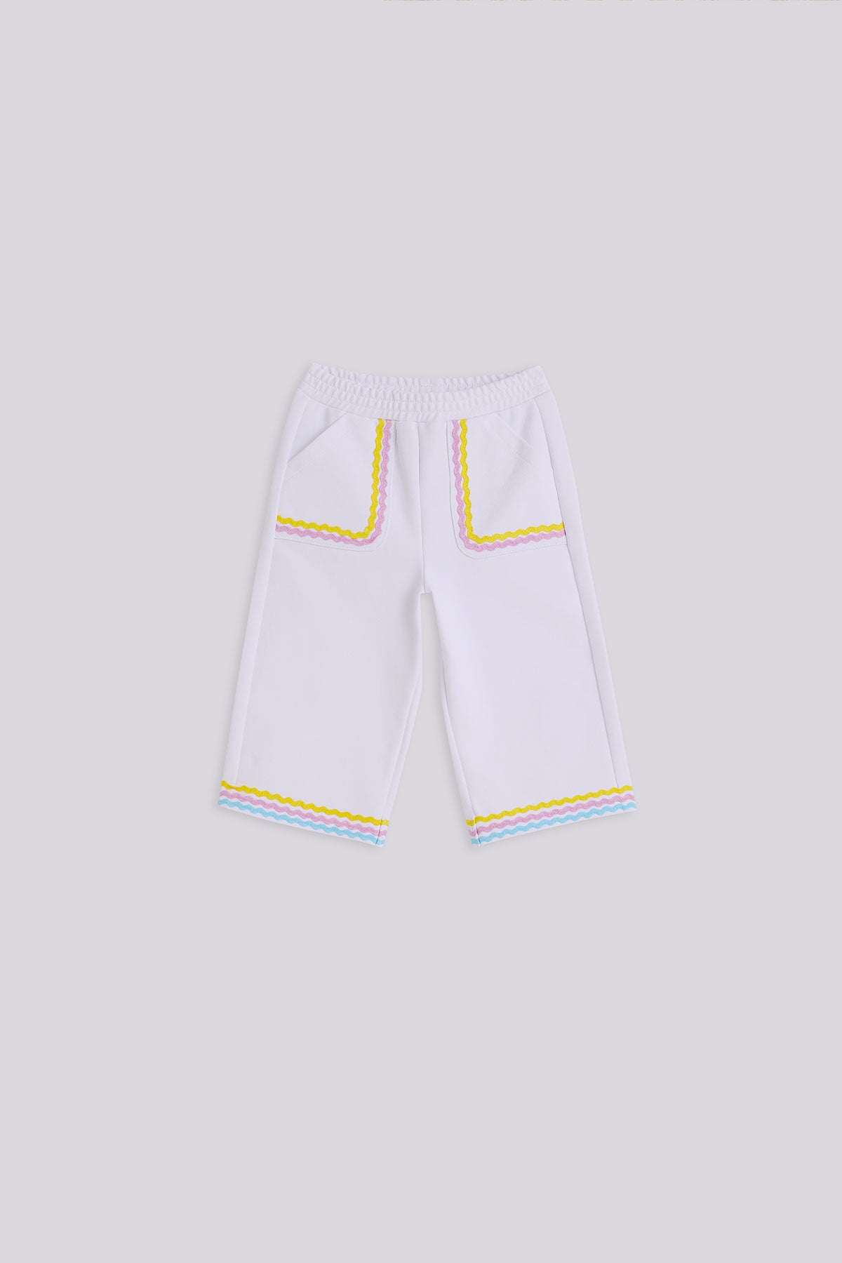 Baby Girl White Tracksuit Bottom