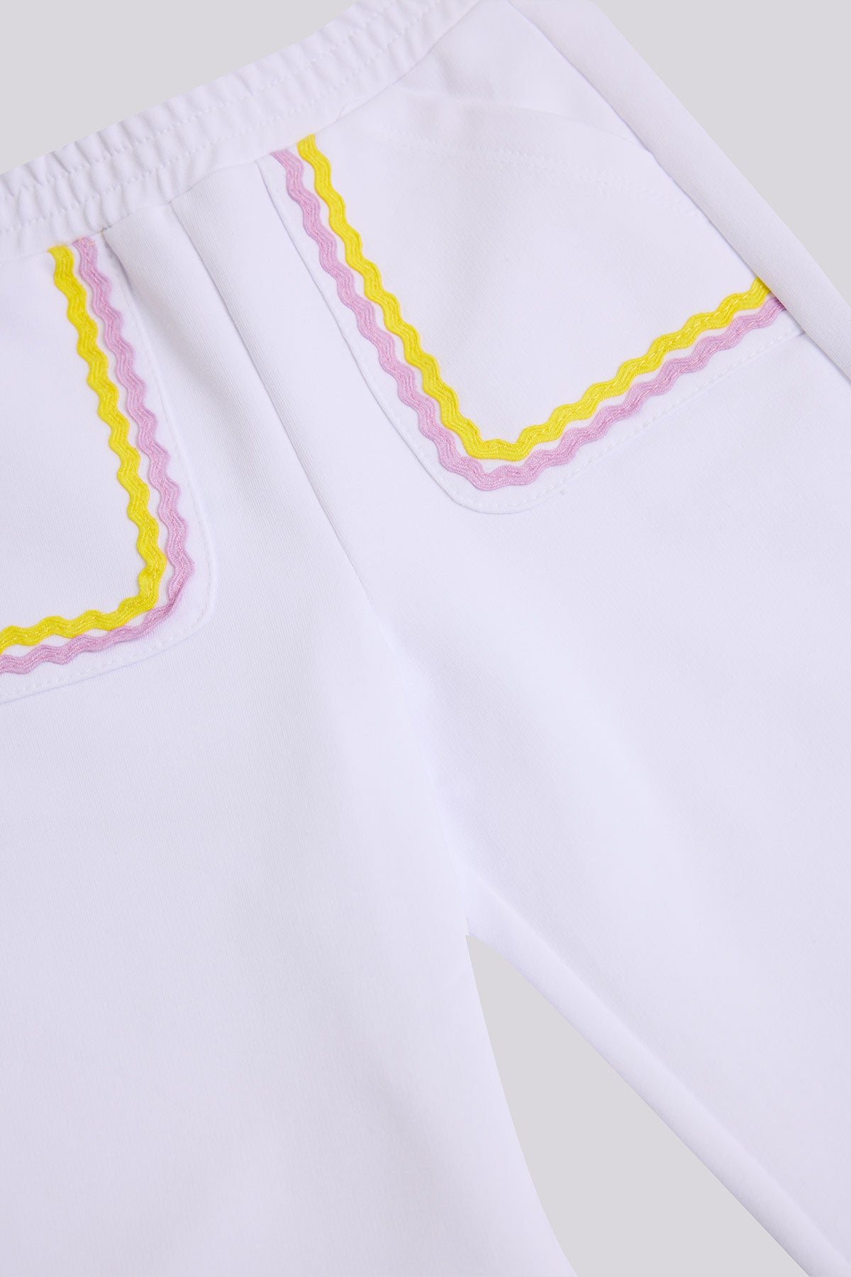 Baby Girl White Tracksuit Bottom
