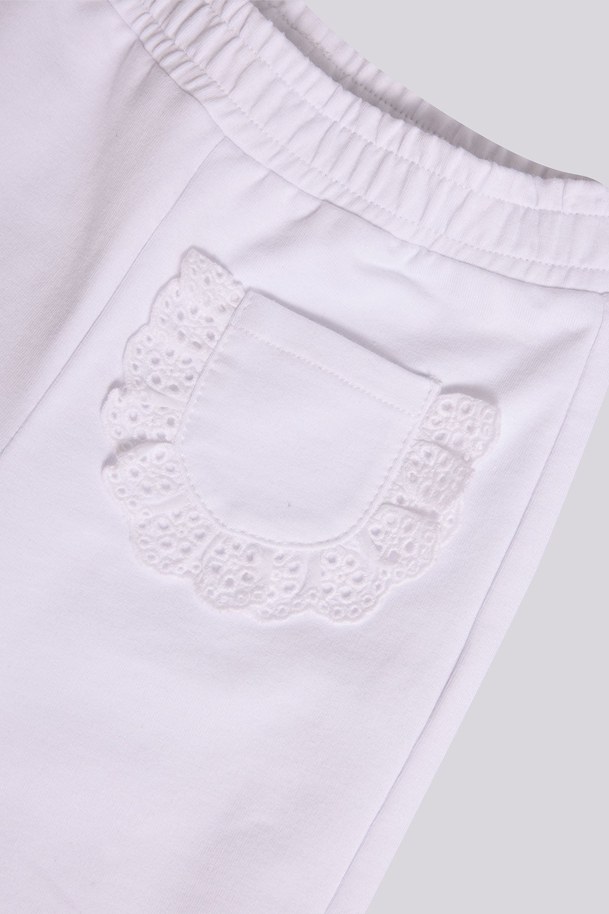 Baby Girl White Tracksuit Set