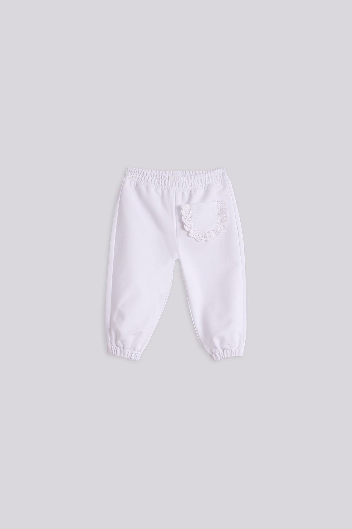 Baby Girl White Tracksuit Set