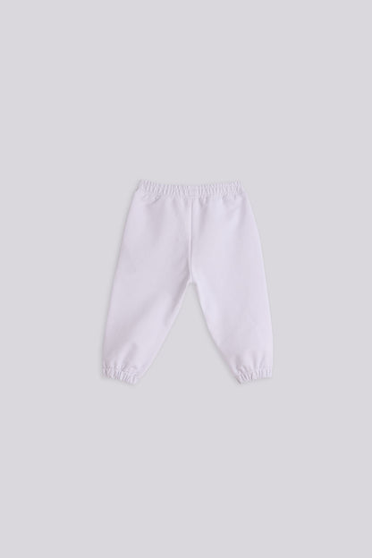 Baby Girl White Tracksuit Set