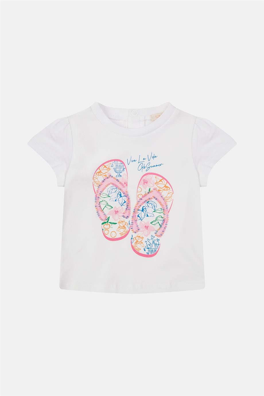 Baby Girl White Tshirt - BgStore
