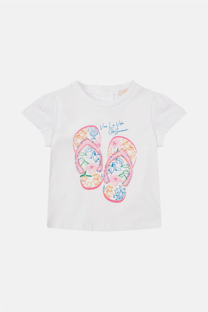Baby Girl White Tshirt - BgStore