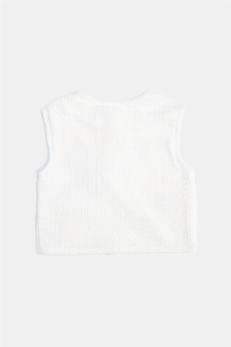 Baby Girl White Vest - BgStore