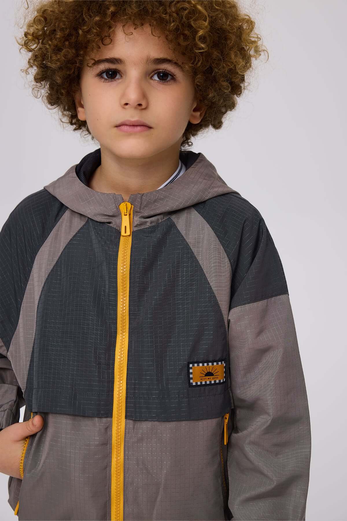 Boy Anthracite Raincoat