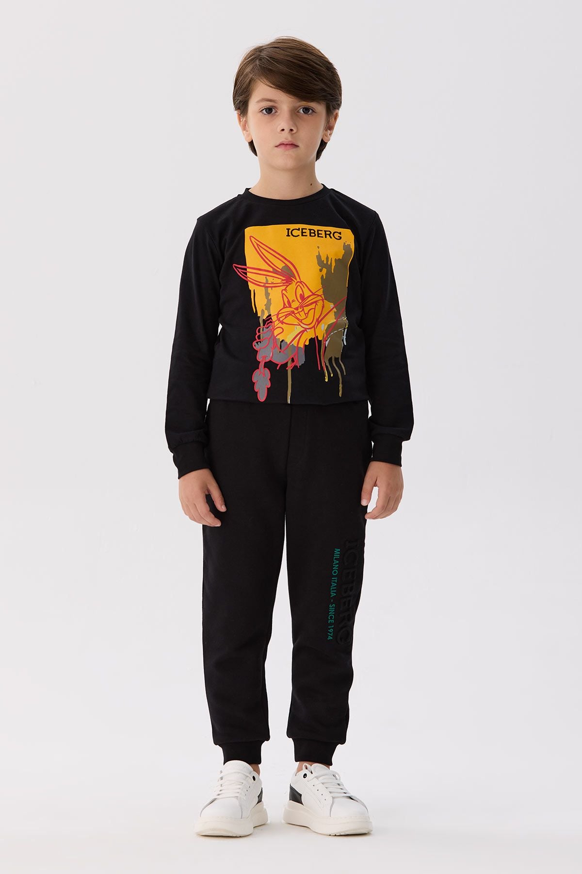 Boy Anthracite Tracksuit Bottom - BgStore