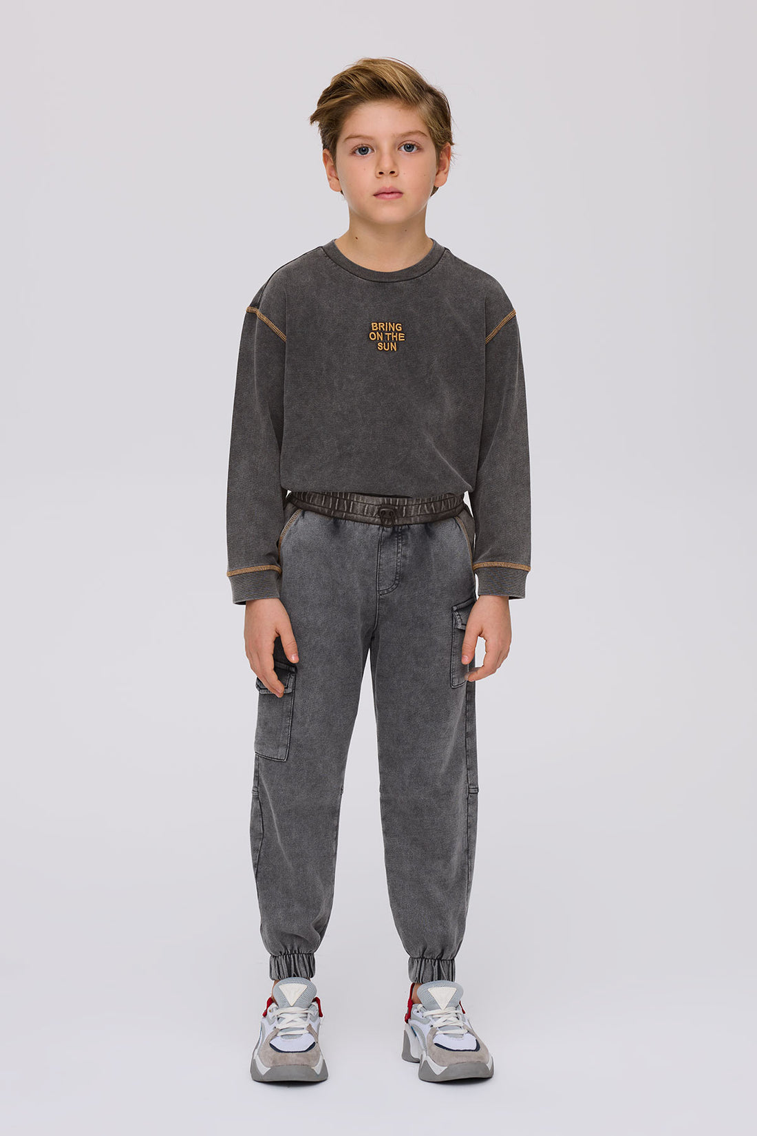 Boy Anthracite Tracksuit Bottom