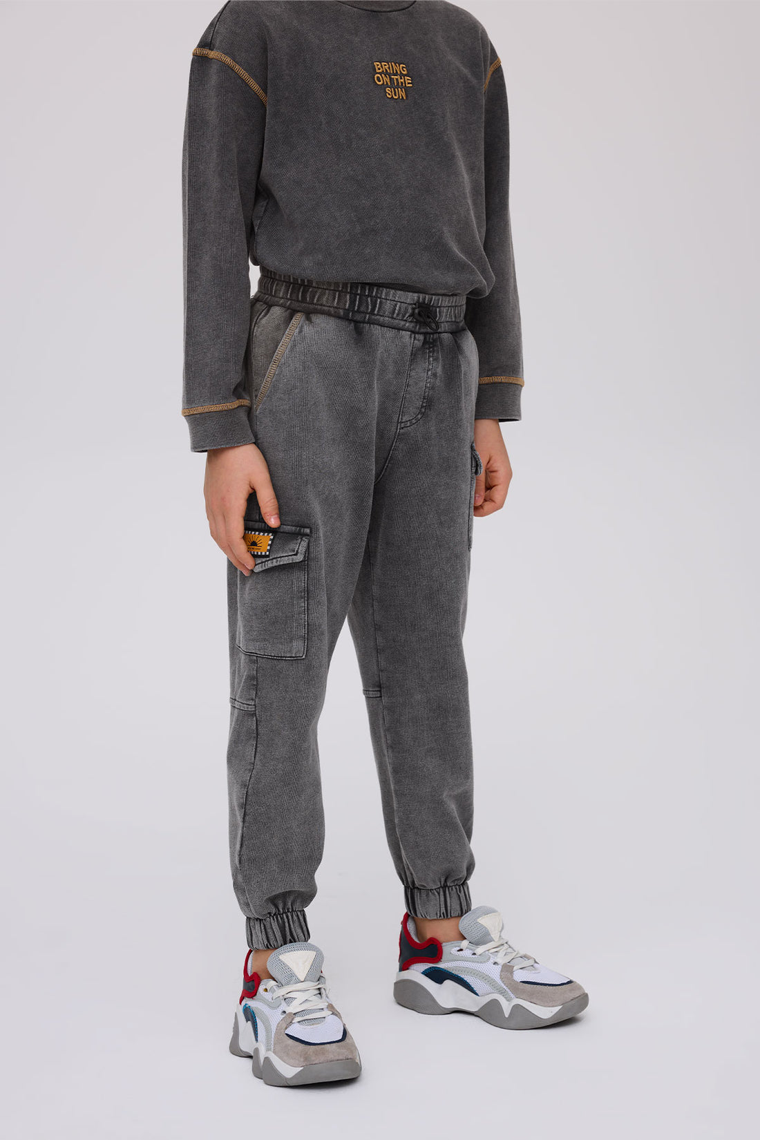 Boy Anthracite Tracksuit Bottom