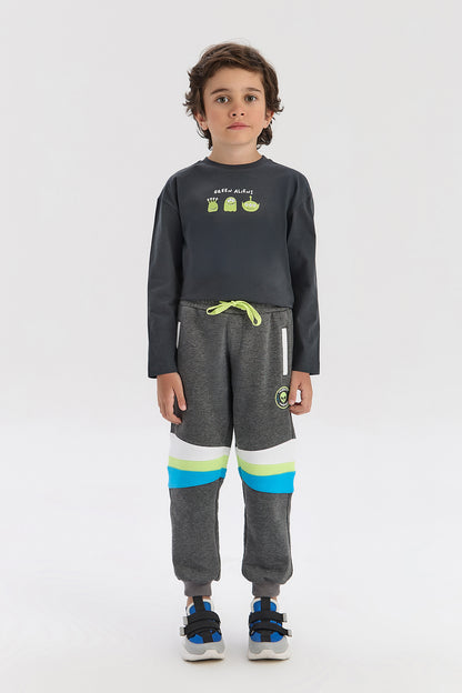 Boy Anthracite Tracksuit Bottom